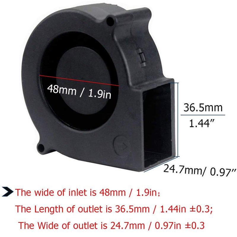GDSTIME 75mm Fan, 75mm x 30mm Blower Fan, 24V Dc Brushless Cooling Fan 7530S - Image 3